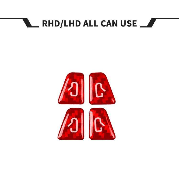 For Tesla Model 3/Y 4pcs /Set Car Window Switch Stickers(Red)