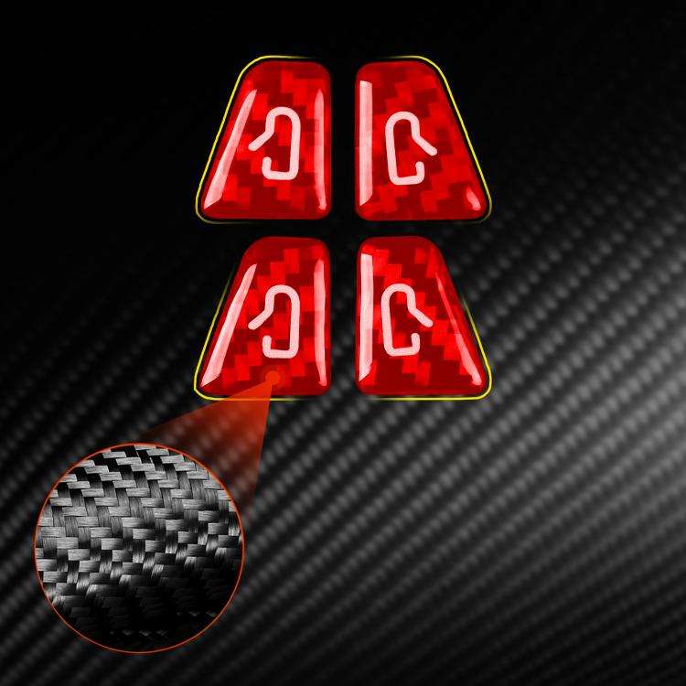 For Tesla Model 3/Y 4pcs /Set Car Window Switch Stickers(Red)