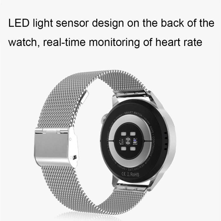 Wearkey DT4+ 1.36 Inch HD Screen Smart Call watch with NFC Function, Color: Gold Silicone