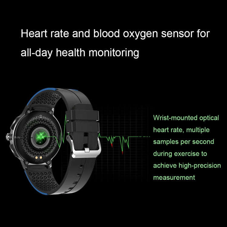 Wearkey E15 1.28 Inch Smart Heart Rate Monitoring Touch Screen Watch(Blue)
