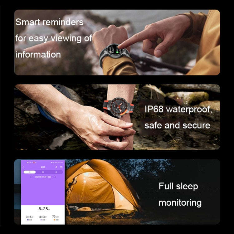Wearkey E15 1.28 Inch Smart Heart Rate Monitoring Touch Screen Watch(Blue)