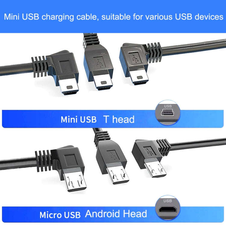 Driving Recorder Power Cord USB Car Charger Antihypertensive Line, Style: 3.5m+2A(Mini Straight H...
