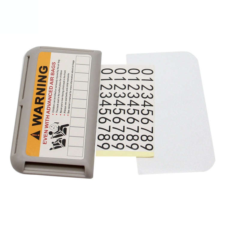 Car Sun Visor Card Holder Pass Fuel Card Holder Parking Number Card(Gray Bagged)