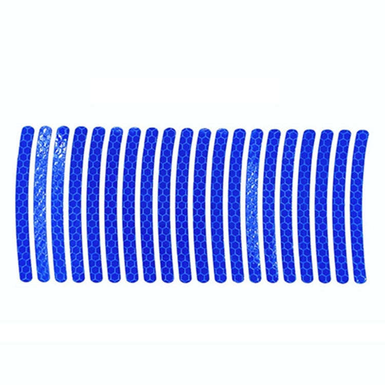 20pcs /Set Car Wheel Reflective Stickers 3D Personal Decoration Tire Warning Stickers(Blue)