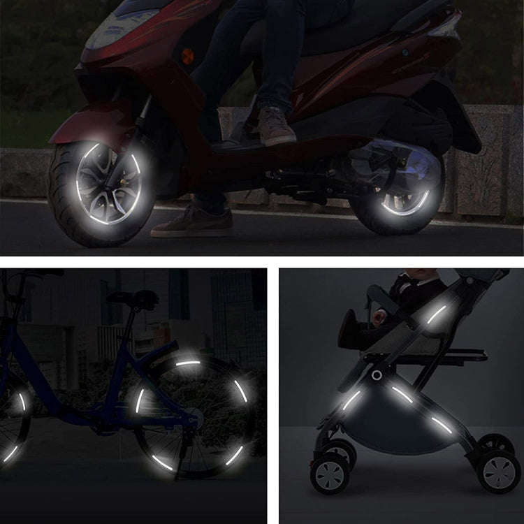 20pcs /Set Car Wheel Reflective Stickers 3D Personal Decoration Tire Warning Stickers(Blue)