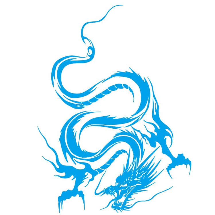 D-131 Dragon Totem Dragon Car Cover Sticker Modified Roof Scratch Sticker(Blue)