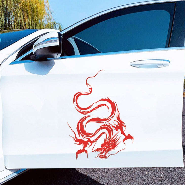 D-131 Dragon Totem Dragon Car Cover Sticker Modified Roof Scratch Sticker(Red)