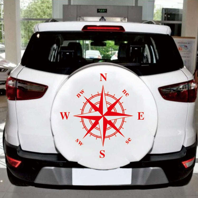 D-336 Car Compass Graphic Sticker Hood Car Body Universal Sticker(White)