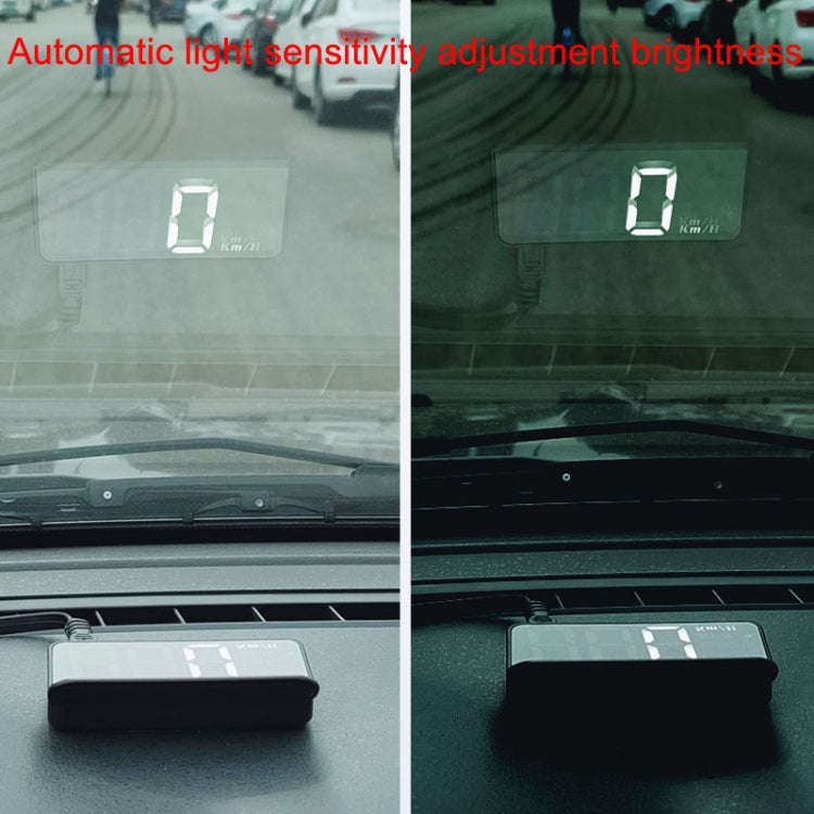 Wireless Car OBD Speed Water Temperature Raising Instrument Panel HD Projector