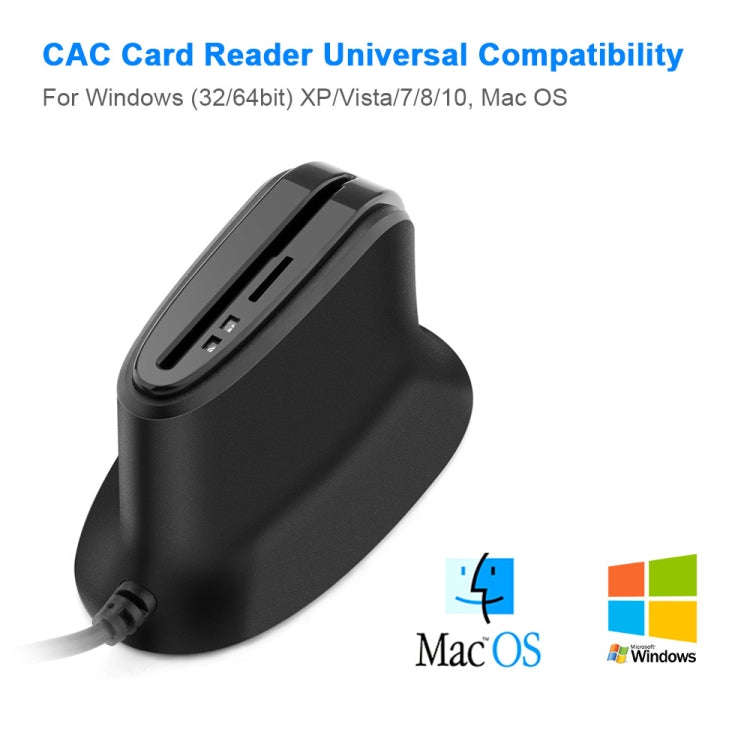 Rocketek  SCR812 USB 2.0 Smart Card Reader IC ID CAC TF Card Reader(Black)
