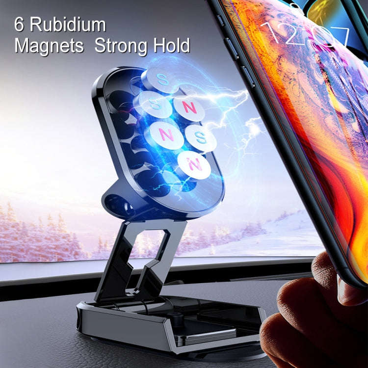 Vehicle Bracket Magnetic Navigation Bracket(Folding Silver)