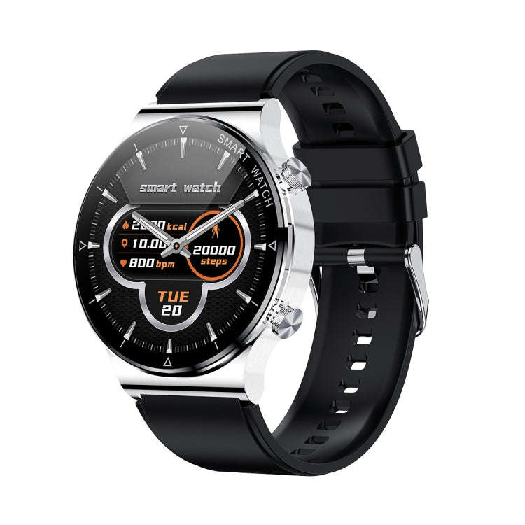 ME88 1.32 Inch Heart Rate Sleep Monitoring Smart Watch(Silver Silicone)