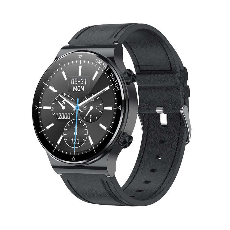 ME88 1.32 Inch Heart Rate Sleep Monitoring Smart Watch(Black Leather)