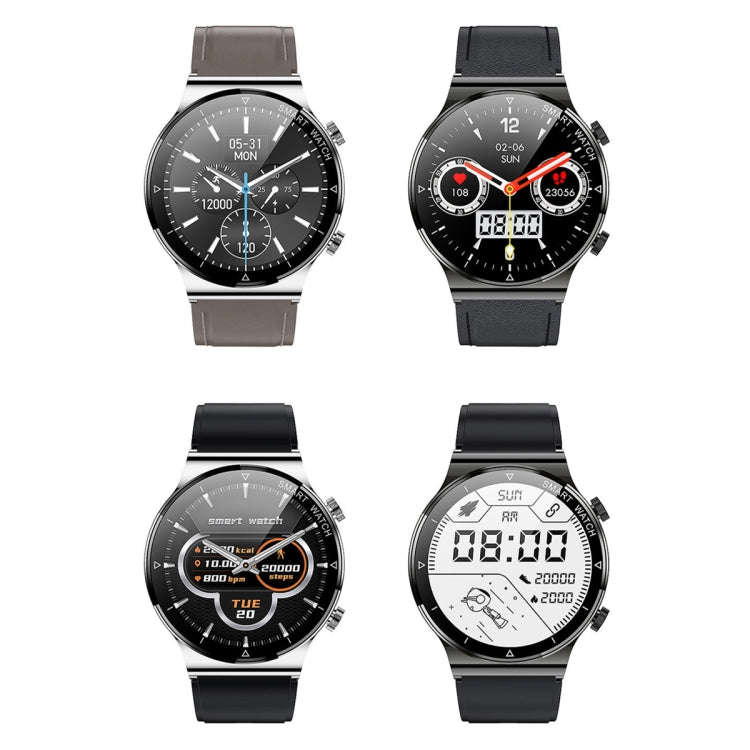 ME88 1.32 Inch Heart Rate Sleep Monitoring Smart Watch(Black Leather)