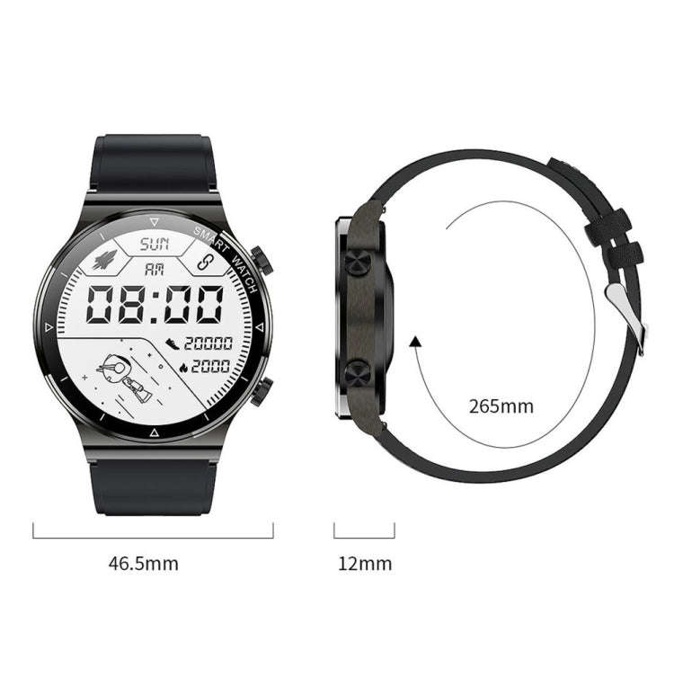 ME88 1.32 Inch Heart Rate Sleep Monitoring Smart Watch(Black Leather)