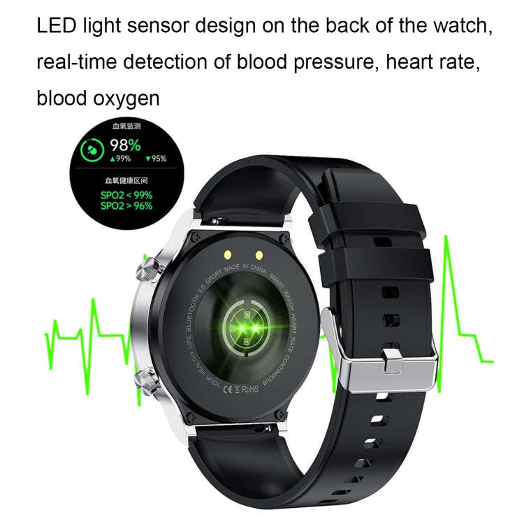 ME88 1.32 Inch Heart Rate Sleep Monitoring Smart Watch(Black Leather)