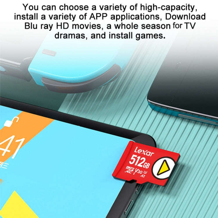 Lexar LSDMI High-Speed TF Card Game Console Memory Card, Capacity: 512GB(Red)