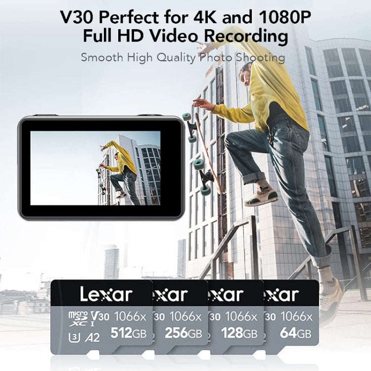 Lexar LKSTF1066X High-Speed TF Card Motion Camera Surveillance Recorder Memory Card, Capacity: 64GB