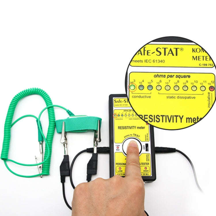 ProsKit AS-611 3m TPR Elastic Plastic Anti-Static Wired Wrist Strap