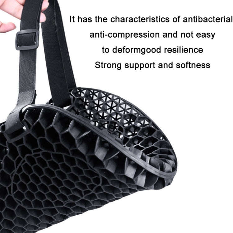Shock-Absorbing Breathable Honeycomb Motorcycle Seat Cushion, Specification: PE Bag+Mesh Cover