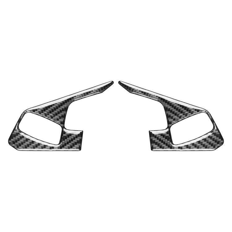 For Chevrolet Corvette C8 2pcs /Set Steering Wheel Button Frame Sticker(Black)