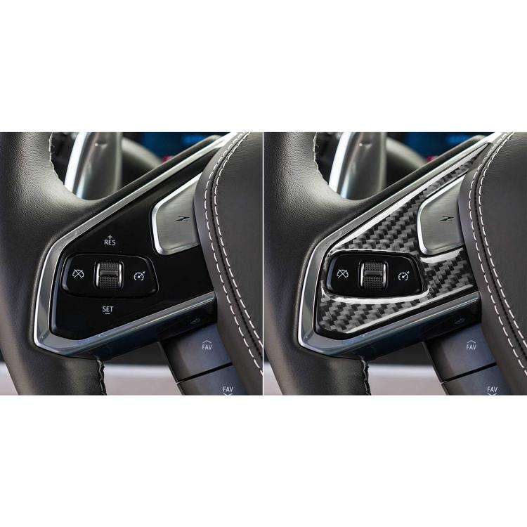 For Chevrolet Corvette C8 2pcs /Set Steering Wheel Button Frame Sticker(Black)