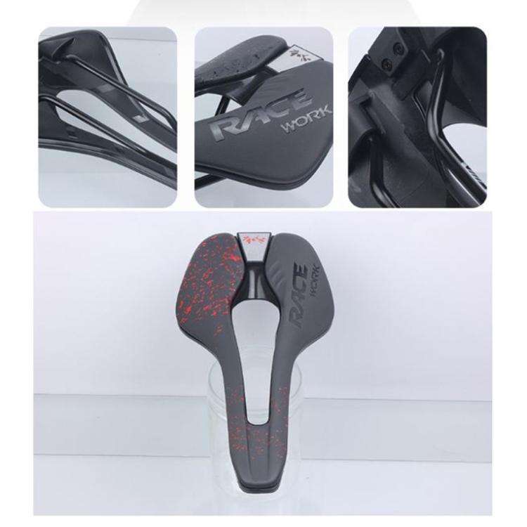 RACEWORK RK068 Mountain Bike Microfiber Leather Seat Cushion(Black)