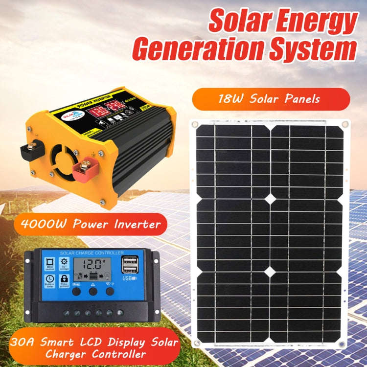 Saga Generation 2 Home Solar Generator Inverter+30A Controller+18W 12V Solar Panel, Specification...