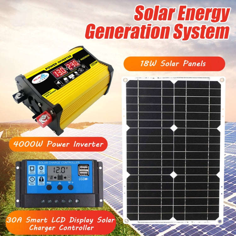 Saga Generation 2 Home Solar Generator Inverter+30A Controller+18W 12V Solar Panel, Specification...