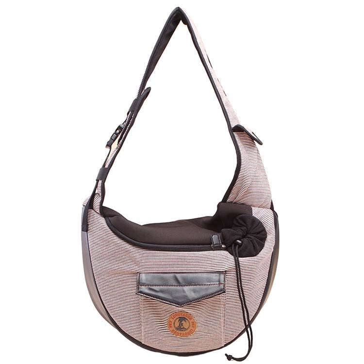 LOVOYAGER Diagonal Pet Backpack Small Dog And Cat Travel Bag, Style: Winter Coffee
