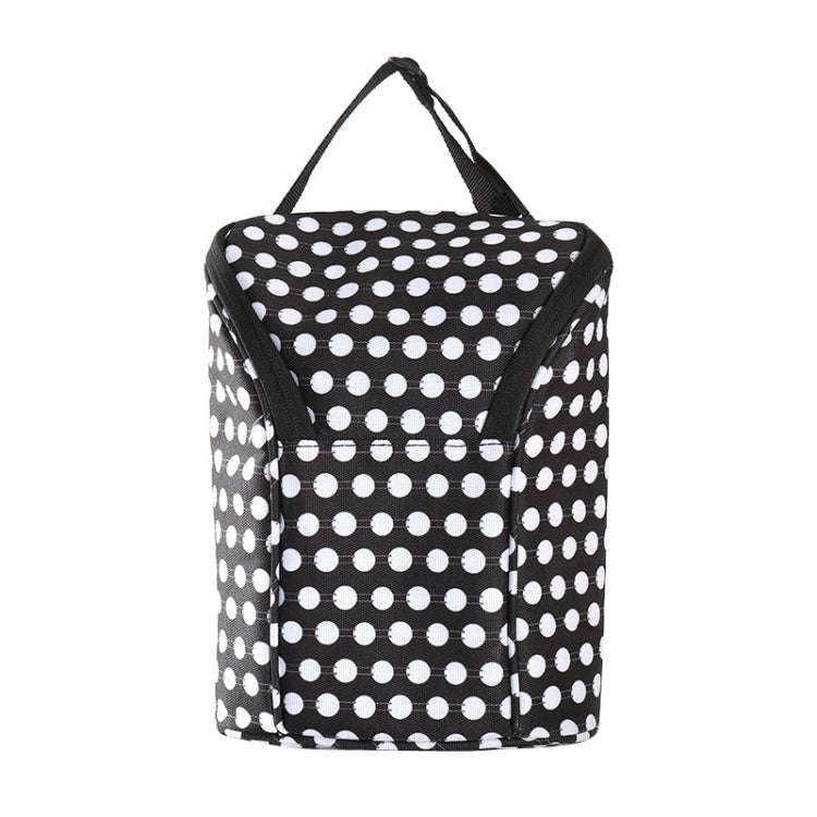 Travel Diaper Storage Bag Hang Baby Stroller Thermal Insulation Bottle Bag(Black Circle)