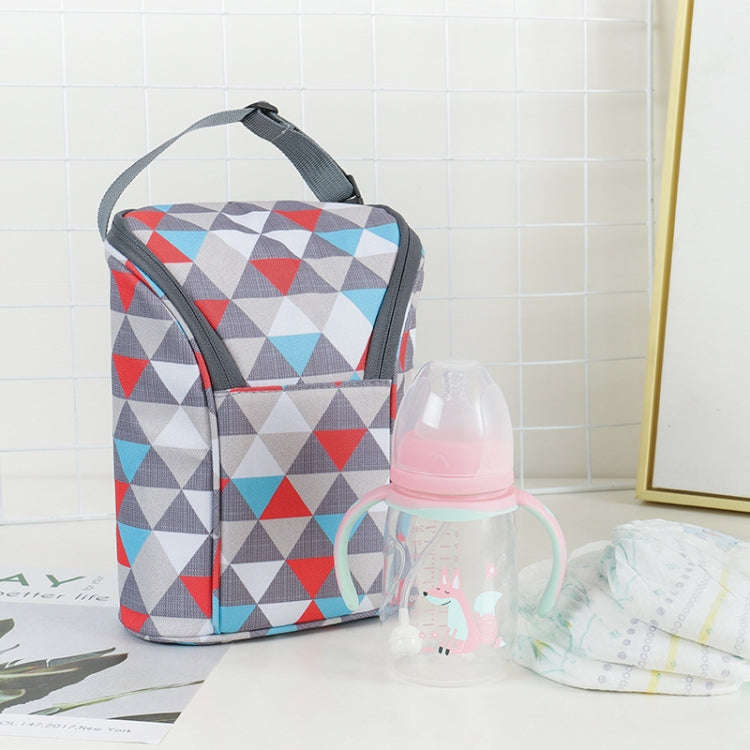 Travel Diaper Storage Bag Hang Baby Stroller Thermal Insulation Bottle Bag(Black Circle)