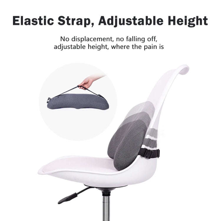Memory Foam Car Lumbar Cushion Driving Seat Cushion(Gray)