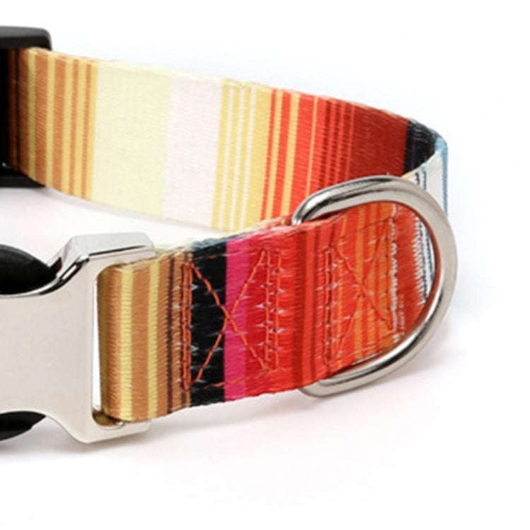 Pet Ethnic Style Polyester Cotton Print Pattern Collar, Size: XL: 2.5x43-71cm(Maya Fans)