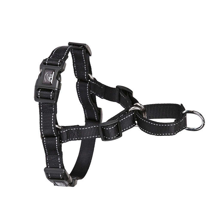 Glow Castle Pet Reflective Nylon Prevent Running Wild Chest Strap, Size: S(Black)