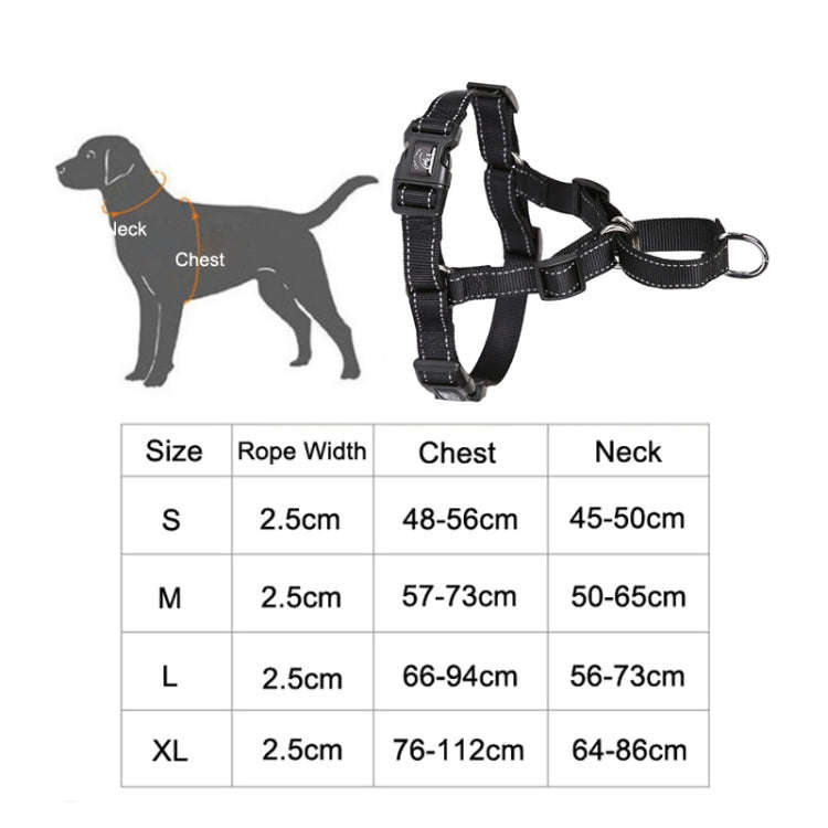 Glow Castle Pet Reflective Nylon Prevent Running Wild Chest Strap, Size: S(Sky Blue)