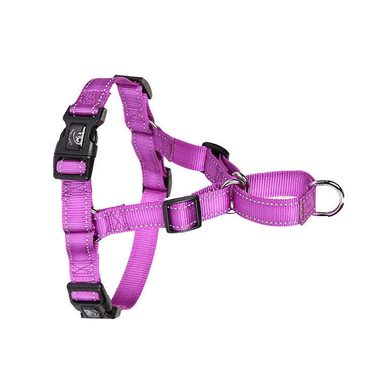 Glow Castle Pet Reflective Nylon Prevent Running Wild Chest Strap, Size: M(Purple)