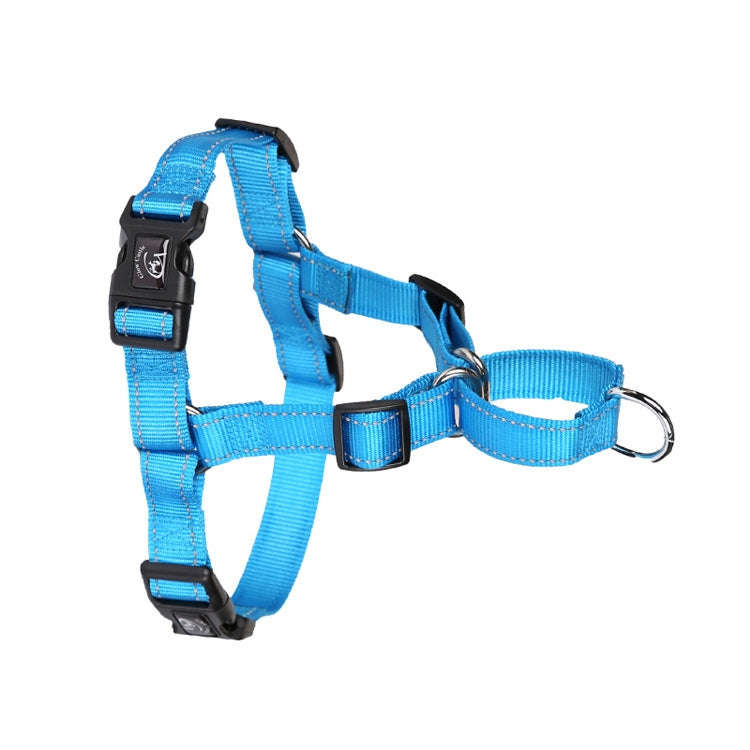 Glow Castle Pet Reflective Nylon Prevent Running Wild Chest Strap, Size: L(Sky Blue)