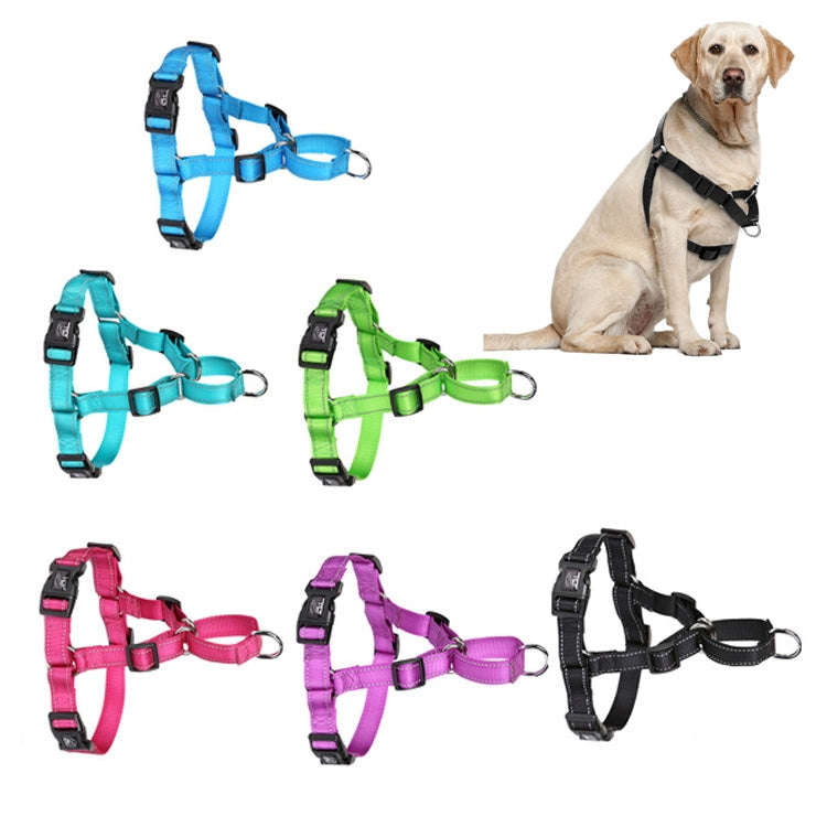 Glow Castle Pet Reflective Nylon Prevent Running Wild Chest Strap, Size: L(Grass Green)