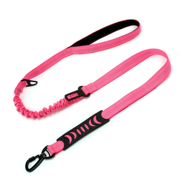 Elastic Reflective Car Dual-purpose Dog Leash(Pink)