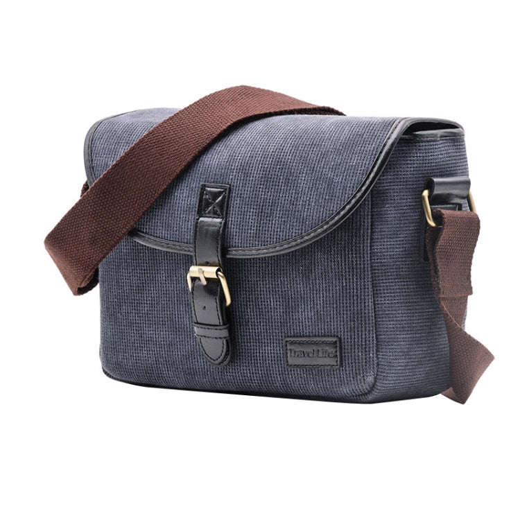 Casual SLR Camera Canvas Crossbody Bag(Blue)