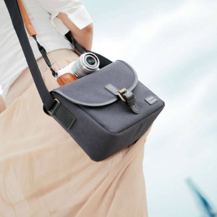 Casual SLR Camera Canvas Crossbody Bag(Khaki)