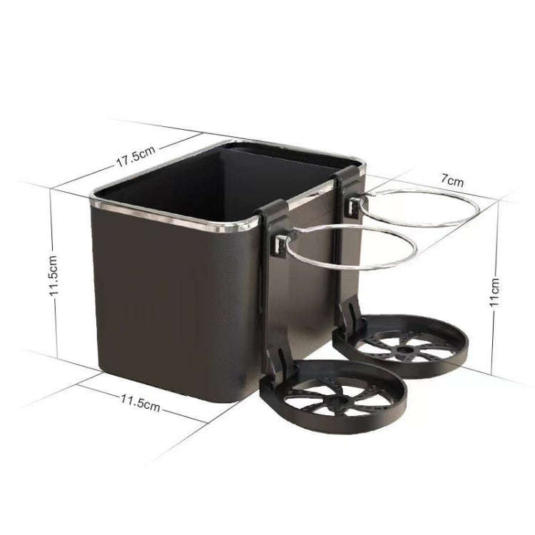 Car Paper Box Hanging Armrest Box Storage Box Cup Holder(Beige Double Cup)