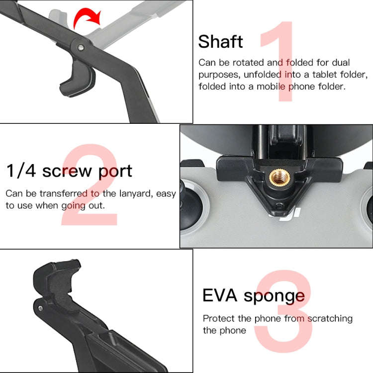 RCSTQ Remote Control Phone Tablet Bracket for DJI Mavic 3/Mini 2/Mini 3 Pro,Style: Only Clip
