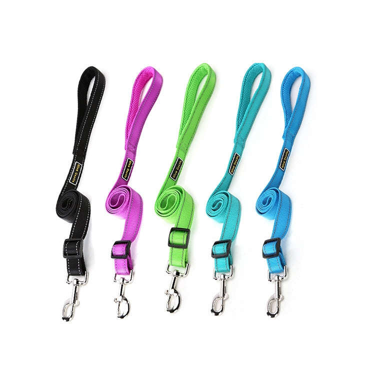 Glow Castle Soft Handle Reflective Adjustable Length Dogs Traction Rope(Blue)