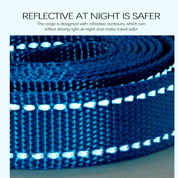 Glow Castle Soft Handle Reflective Adjustable Length Dogs Traction Rope(Blue)