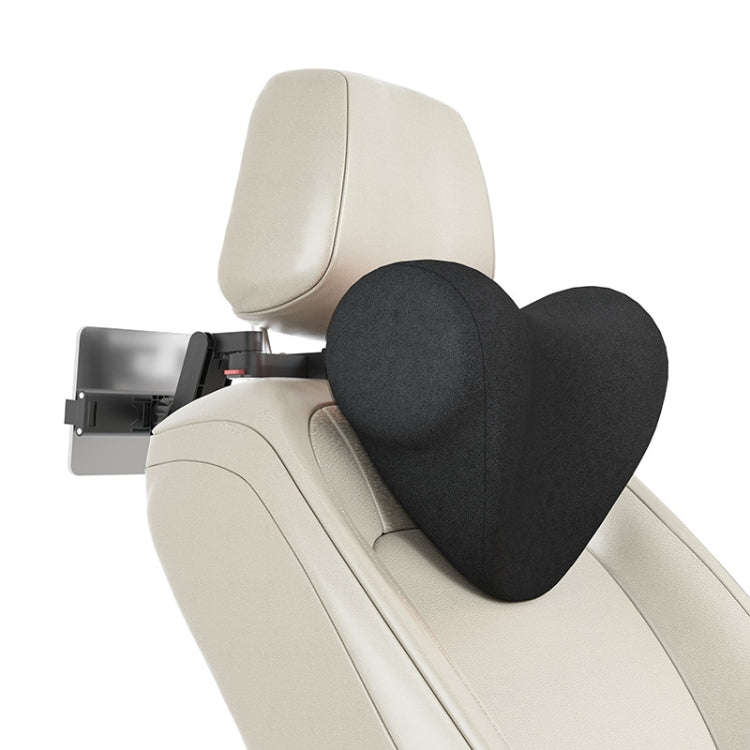 A09 Car Seat Headrest Memory Foam Comfortable Neck Pillow, Style: With Stand (Black)