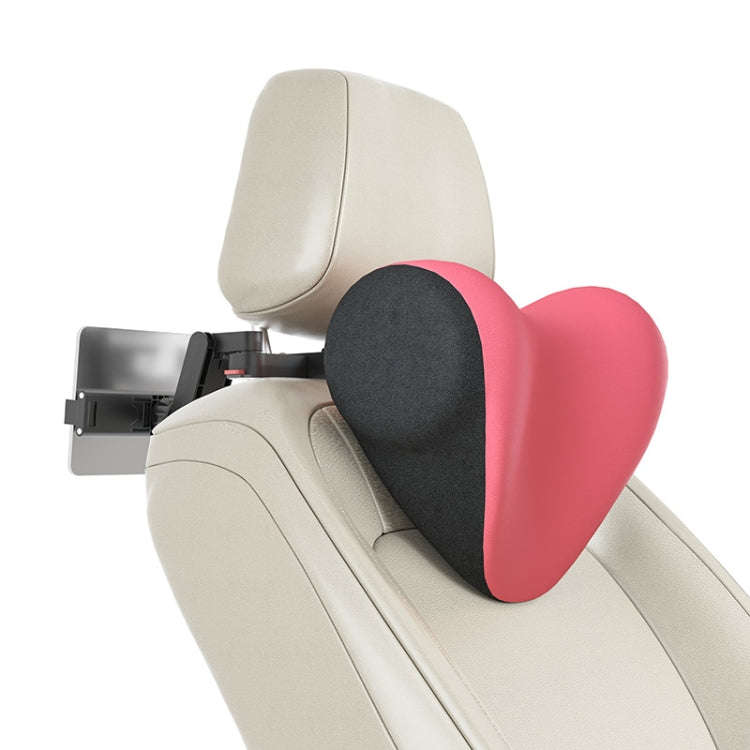 A09 Car Seat Headrest Memory Foam Comfortable Neck Pillow, Style: With Stand  (Pink)