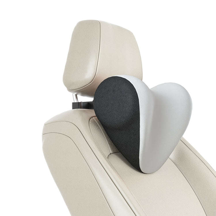 A09 Car Seat Headrest Memory Foam Comfortable Neck Pillow, Style: Without Stand (White)