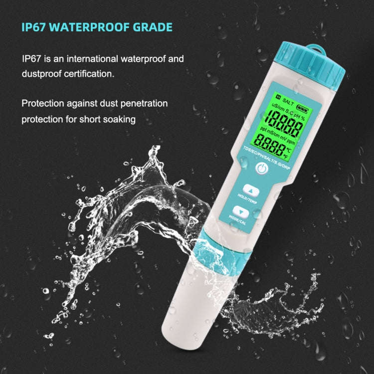 C-600A 7 In 1 Temperature/Salinity/PH/TDS/EC/ORP/SG Monitoring Pen(without Battery and Powder)